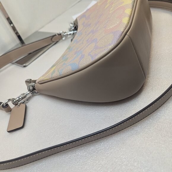 NWT Coach Teri Shoulder Bag In Rainbow Signature Canvas - Picture 10 of 13